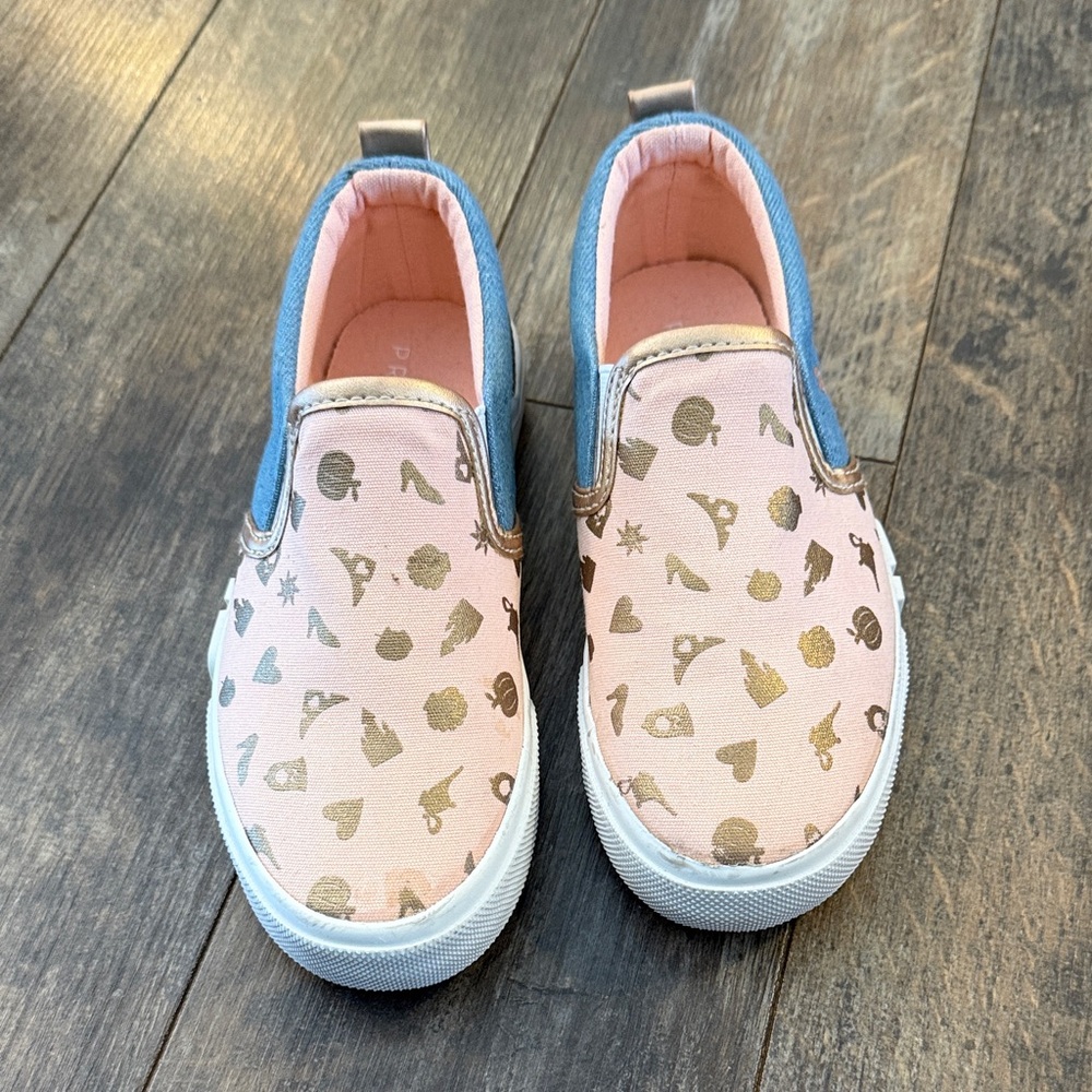 Charming Disney Pink and Gold Kids Slip-On Slippers